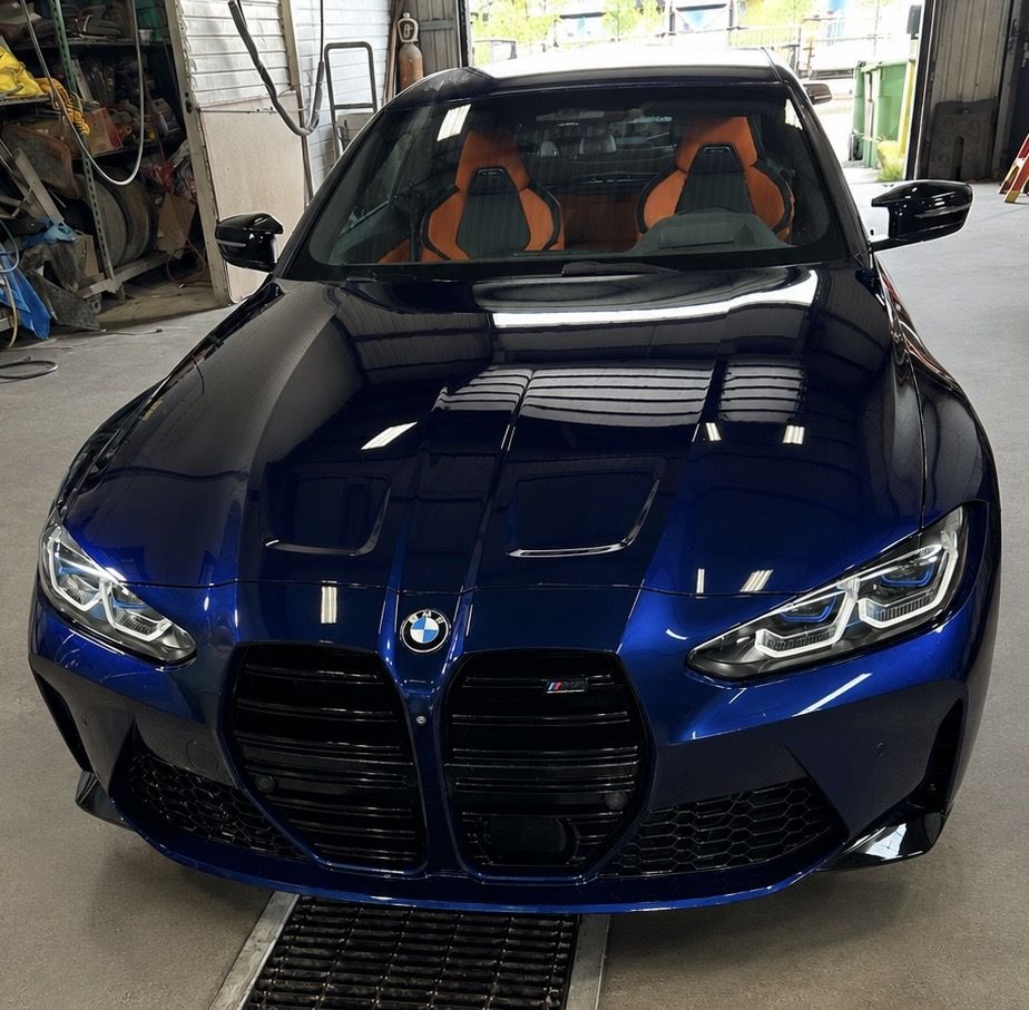 BMW M bleue après traitement céramique