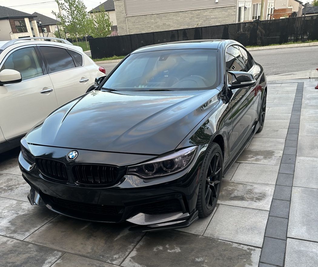 BMW Série 4 noire après détaillage
